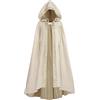 Duohropke - Mantello medievale da donna con cappuccio, mantello con manica, trench monocromatico, cappuccio rinascimentale, vampiro, mantello con cappuccio, cappa per matrimonio, abito da sposa