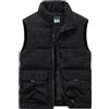 Goolecrimp Giacca Invernale Imbottita Calda da Uomo Gilet Invernale a Forma di Cuore Gilet Imbottito Caldo Gilet da Sci e Neve Giacca in Velluto a Coste Senza Maniche con Fodera in Peluche (Nero,3XL)