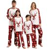 DDKJ Pigiama Natale Famiglia Set, Pigiami Natalizi per Tutta la Famiglia, Pigiama Natalizio Coordinati Manica Lungo, 2 Pezzi Pigiami di Natale lui e lei per Coppia Donna Uomo Bambino Bambina Mamma Papà