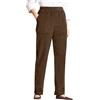 AnnSemo Pantaloni dritti da donna, pantaloni da tuta in tinta unita, pantaloni elasticizzati in corduroy da donna a vita alta, pantaloni a gamba larga da donna, pantaloni comodi e larghi da donna, pantaloni