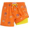 maamgic Costume da Bagno Bambino 2 in 1 Asciugatura Rapida con Slip Interno | morbido anti-sfregamento, stretch 4 vie, traspirante, 3 tasche drenanti, coulisse regolabile, fantasie vivaci e accattivanti