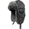 HEYANN Cappello Trapper Invernale Unisex in Finta Pelliccia, Cappello da Pilota Ushanka in Pelle di Montone Antivento Cappello Russo per Uomini e Donne, Cappelli da Aviatore con Paraorecchie per