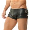 QiaTi Pantaloncini da uomo, slim fit, caldi, da uomo, sexy, per vacanze, casual, 5-nero., XXL