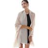 RIIQIICHY Scialli e involucri da donna per abiti da sera come sciarpa di seta chiffon scialli pashmina formali setosi per matrimoni, Beige-5., Large