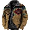 CRITOR Giacca da Camionista Vintage Maschile per camioncini da Uomo Pilota a Quadri Foderato Inverno Inverno Filo Western Neck Western Aviator Pilot Jackets