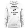 t-shirteria Felpa con Cappuccio Tutti Gli Uomini Nascono Uguali ma Solo i Migliori Hanno Un Boxer - Cani - Dog - Humor - Tutte Le Taglie