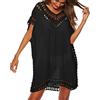 Baynetin Copricostume da Bagno Donna Mare Scollo a V Abito da Spiaggia Tinta Unita Vestito Mare Copricostumi da Bagno Bikini Cover Up per Spiaggia Piscina Estate