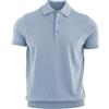 Cashmere Zone CZ-Polo Uomo in Jersey di Lino e Cotone Elegante, Maglietta Casual Estiva a 3 Bottoni, T-Shirt Traspirante Slim Fit, Maglia Leggera per Ufficio o Tempo Libero