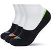 Emporio Armani Eagle Logo 3-Pack Footie Socks, Calzini Uomo, Multicolore (Black-Black-Black), S-M