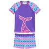 weVSwe Set Protezione UV Maglietta Due Pezzi Pantaloncini Costumi da Bagno Bambini e Ragazze 2 Anni