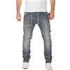 WOTEGA Noah - Jeans da Uomo - Tuta in Denim - Jeans da Jogging da Uomo Slim