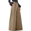 Generisch Pantaloni da donna Palazzo, pantaloni tagliati in lino di cotone, comodi baggy con tasche, alla moda, eleganti, a vita alta, a gamba larga, pantaloni da jogging per la casa, pantaloni invernali neri