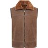 Infinity Leather Gilet da Uomo in Pelle di Montone da Aviatore in Shearling Gilet Scaldacollo