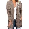 Generico Cardigan Lungo Donna Invernale Autunno Cardigan Lavorato a Maglia Comodo Caldo Giacca In Maglia Elegante Lana Curvy Maglione Aperta Davanti Traforato Taglie Forti Golfino Sciolto Manica Lunga