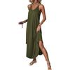 YKDLLF Abito Estivo con Cinturino a Spaghetti Donna Senza Maniche Modello a Trapezio Lungo Casual con Scollo a U Vestito Ampio per Le Vacanze e la Spiaggia