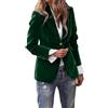 Leaomuny Blazer Donna Velluto Liscio Elegante Curvy Giacca Women Invernale Morbido Manica Lunga Cardigan Casual da Ufficio Moda Coat Cerimonia Vintage da Ufficio Jacket Sfoderato Riunioni Sociali