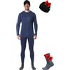 Merino.tech Set Intimo Termico Uomo in Lana Merino con Berretto | Intimo funzionale midweight traspirante e anti-odore, Intimo da sci, Set intimo termico, Trekking, Sci, Outdoor