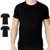 SES Confezione da 2 canottiere da uomo con scollo rotondo, S - XXL/Basic Tshirt da uomo, in 95% cotone e 5% elastan/aderente, maglietta da uomo e da lavoro, colore bianco, a maniche corte