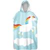 Morbuy Poncho Surf Uomo Donna Accappatoio Asciugamano Poncho, Poncho da Bagno stampa unicorno per Bambini Adulto con Cappuccio in Microfibra per Spiaggia, Surf e Nuoto