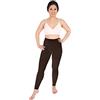 SOLIDEA Leggings Donna Micromassaggianti Silver Wave Long | Leggings Donna Compressione Graduata (Moka, 52)