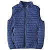 N+1 Smanicato Uomo Leggero Gilet Piumino 100 Grammi Giubbotto Giubbino Taglie Forti (L - Blu)