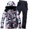 Generico Completo Tuta Da Sci Donna Tuta Sci Donna Due Pezzi Tuta Da Sci Bambina Costume Da Sci Da Donna Tuta Da Sci Donna Completa Tuta Da Neve Antivento Tuta Jumpsuit Donna Elegante Invernale Outdoor Hooded