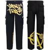 COITROZR sPeesy Minus Two Cargo Y2K, pantaloni Hip Hop Style Wide Leg Trousers,2023 Trend Cargo Pantaloni da uomo, pantaloni da jogging da uomo, pantaloni da strada con stampa a vita alta, pantaloni da