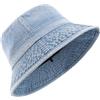 Zylioo Cappello alla pescatora in denim XL/XXL per grandi teste, cappelli da pesca da sole di grandi dimensioni, cappello estivo con protezione UV per viaggi e giardinaggio, Azzurro, L/XL