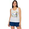 United Labels The Peanuts Snoopy Pigiama Donna - Pigiama Senza Maniche Canotta Top con Pantaloncini Grigio/Blu, grigio/blu, L