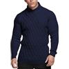 Generic Maglione Vintage da Uomo con Scollo a V, Leggero, Lavorato a Maglia trecce, Maniche Lunghe, con Maglia Rombi