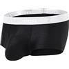 BIATWOWR Sexy Mens Retroshorts Herren Slip Biancheria Intima Miglioramento Sacchetto Ice Silk Herren Mutande Gamba Corta Boxer Slip M L XL XXL 3XL, 1 confezione: nero, XL