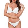 SHEKINI Completi Intimi da Donna Sexy Lingerie Push up Reggiseno e Slip in Pizzo Elegante Reggiseno con Ferretto Fisso Imbottitto Tracolla Regolabile