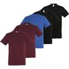 Stampasi T-Shirt Maglietta Uomo Donna Confezione da 5 Pezzi Girocollo Cotone Manica Corta (IT, Testo, M, Regular, Regular, Bordeaux/Blu Royal/Nero)