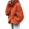 BOTCAM Maglione da donna a collo alto, oversize, a maglia grossa, invernale, caldo, tinta unita, elegante, a maniche lunghe