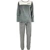 DIMENSIONE DANZA Pigiama Tuta Donna in ciniglia Art. DD20209 (Grigio, 46/L)