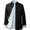 GaoLeAve Vestito tradizionale cinese tang da uomo con ricamo broccato colletto alto Kung-Fu cappotto reversibile design