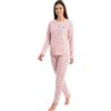 o-day Coconuda Pigiama Donna Cotone Leggero 100% - Ideale per Primavera e Mezze Stagioni - S-XL (IT, Testo, L, Regular, Regular, Modello 11)