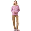 Noidinotte; more than pyjamas Noidinotte - Pigiama Donna Invernale in Caldo Cotone Articolo Animalier. - L Rosa