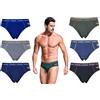 Navigare 6 Slip Uomo Elasticizzati Disponibili in Varie Fantasie Elastico Esterno Firmato (IT, Testo, L, Regular, Regular, 1415 Slip)