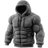Dtaigou Felpa con Cappuccio da Uomo in Flanella Muscolare, Abbigliamento da Vacanza, Morbido Abbigliamento Invernale Streetwear | per Gli Appassionati di Fitness, università, Studenti, allenamenti