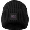 UGG Australia Donna W Chunky Rib Beanie W Berretto A Costine Grandi, Black, Taglia Unica