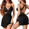 Avidlove Lingerie da Donna Sexy in Pizzo Babydoll Camicia da Notte Vestito da Notte con Scollo a V Lingerie Teddy Sottoveste da Notte Nero S