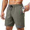 HEOAARG Costumi da Bagno Uomo Leggeri Pantaloncini da Bagno Asciugatura Rapida Costume Uomo Mare Traspirante Bermuda Shorts con Tasche con Cerniera E Coulisse Elastiche，Verde，XL