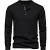 MakingDa Camicia da uomo a nido d'ape aderente a maniche lunghe con bottoni senza colletto