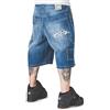 The blueskin Bermuda Uomo Larghi per liberare Il Vero Stile Baggy nella Massima comodità Colore Blu Jeans Chiaro Rap W 32 IT 46