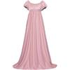 Generico Abito Regency Abito Medievale retrò,Vestito Maxi Abito Bodycon Vestito Lungo Abito da Festa Abito da Cocktail,Costumi Halloween Adulti