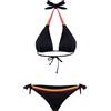SUNDEK Costume Mare Donna Top Americano E Slip Regolabile (IT, Testo, S, Regular, Regular, Black 40)