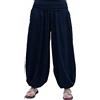 SAVARI | Pantaloni Larghi | Modello Aladin | Harem | con Stile Orientale, Ampio, Lungo e Confortevole | Ideale per Lo Yoga | Donne e Uomini | Liscio | Grigio, Bianco, Vino, Nero, Blu Navy | S-3XL ·