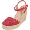 Generico Espadrillas Donna Zeppa - Sandali Chiusi Estive Eleganti Plateau Sandalo Chiuso Casual Comode Bohemia Scarpe Con Zeppas