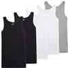 TUUHAW Canottiera Uomo Pacco da 5 100% Cotone Canottiera Colori Multipli e Taglie Nero/Bianco/Grigio M
